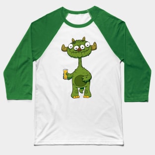 Goes Beer Monster Baseball T-Shirt